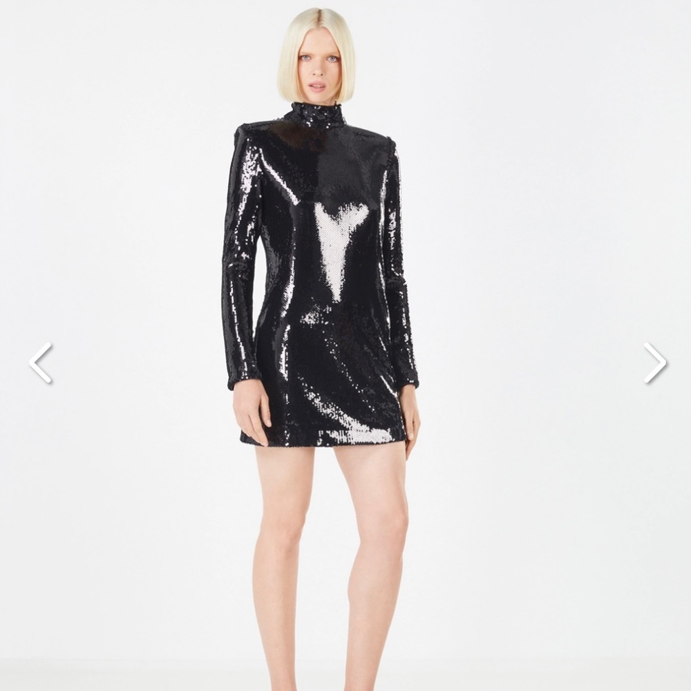 NWT BCBG MaxAzria Black Sequin Mini Dress